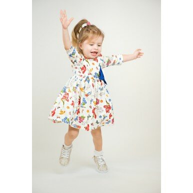 Medvilninė suknelė "Pavasario fantazija" 