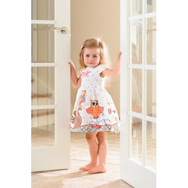 Suknelė "Voverytė ir pelėdos"