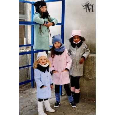 Paltas su vilna "Dangaus žydrynė"