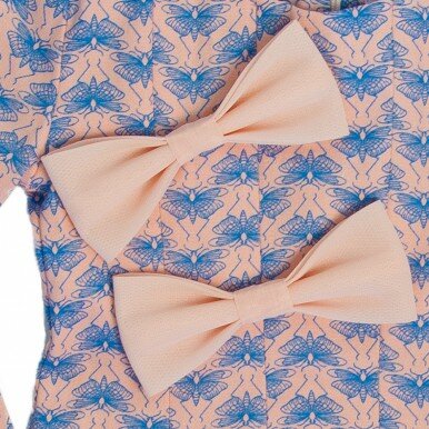 Suknelė "Drugeliai", persikinė