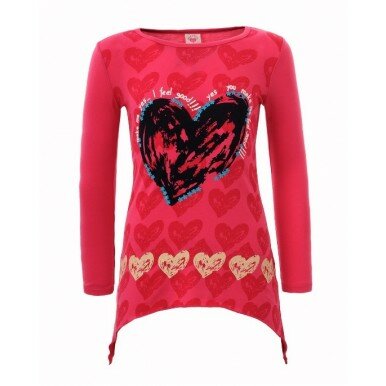 Tunika "Širdelių jūra", rožinė
