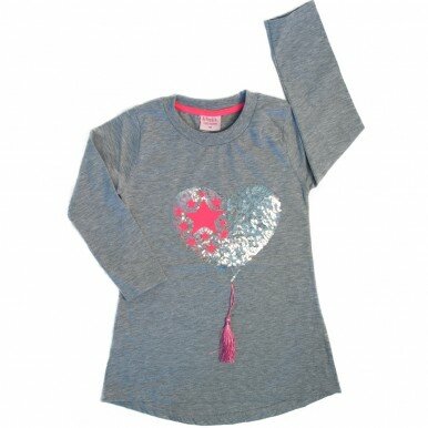 Tunika "Blizgi širdutė", pilka