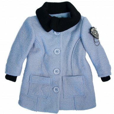 Paltas su vilna "Dangaus žydrynė"